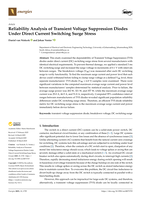 Reliability analysis of transient voltage suppression diodes under direct current switching surge stress