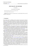 Spectrality and monoids