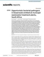 Opportunistic bacterial pathogens in bioaerosols emitted at municipal wastewater treatment plants, South Africa