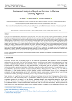 Sentimental Analysis of Legal Aid Services: A Machine Learning Approach