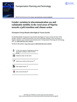 Gender variation in telecommunication use and sustainable mobility in the rural areas of Nigeria: towards a just transition and climate action