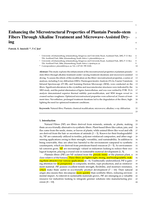 Enhancing the microstructural properties of plantain pseudo-stem 2fibers through alkaline treatment and microwave-assisted dry-3 ing 4