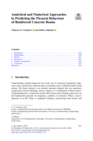 Analytical and numerical approaches in predicting the flexural behaviour of reinforced concrete beams