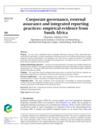 Corporate governance, external assurance and integrated reporting practices: empirical evidence from South Africa