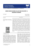 Green innovations in last mile delivery : A research agenda