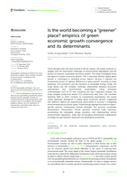 Is the world becoming a "greener" place? empirics of green economic growth convergence and its determinants