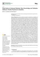Food Safety in informal markets: How knowledge and attitudes influence vendor practices in Namibia