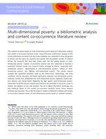 Multi-dimensional poverty: a bibliometric analysis and content co-occurrence literature review