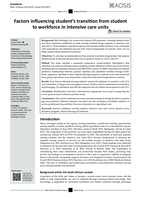 Factors influencing student’s transition from student to workforce in intensive care units