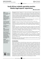 South African midwife specialists practice: Medico-legal experts’ experiences
