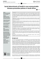 Social determinants of health in non-communicable diseases prevention policies in South Africa