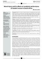 Moral injury and its effects on academic performance of student nurses in South Africa