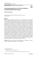 Promoting responsible use of AI in African healthcare: Strengthening patients' moral agency