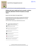 Making ends meet: spatial and socio-economic variations during the 2020-2021 COVID-19 lockdown in South Africa