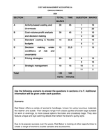 COST AND MANAGEMENT ACCOUNTING 3A