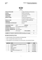 Costing and Estimating 1A