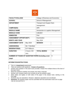 Introduction to Logistics Management