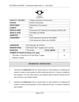 Governance and Citizenship and Auditing and Ethics 200
