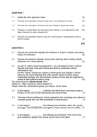 Food and Beverage Studies 2A