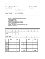 Mathematical Economics