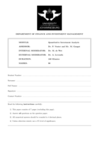 Quantitative Investment Analysis