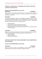 Public Management and Governance 1A