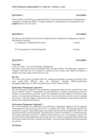 PERFORMANCE MANAGEMENT A