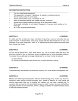 Transport and Land use Planning
