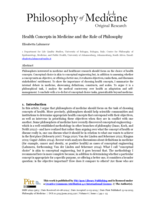 Health Concepts in medicine and the role of philosophy