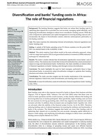 Diversification and banks' funding costs in Africa: The role of financial regulations