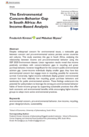 The environmental concern-behavior gap in South Africa : An income-based analysis