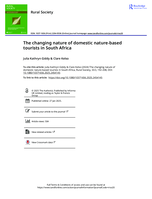 The changing nature of domestic nature-based tourists in South Africa