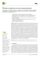 The effect of pupil size on cone contrast sensitivity