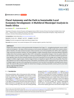 Fiscal autonomy and the path to sustainable local economic development : A multilevel municipal analysis in South Africa