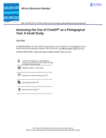 Assessing the use of ChatGPT as a pedagogical tool: A small study