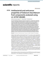 Antibacterial and anticancer properties of Solanum mauritianum fruit components analyzed using LC-QTOF-MS/MS