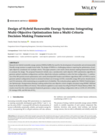 Design of hybrid renewable energy systems : Integrating multi-objective optimization into a multi-criteria decision-making framework