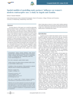 Spatial multilevel modelling male partners' influence on women's modern contraceptive use: a study in Angola and Zambia