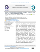 Mixture - related factors influencing setting for ambient curing of fly ash – based geopolymer binders