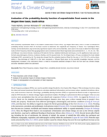 Evaluation of the probability density function of unpredictable flood events in the Mngeni river basin, South Africa