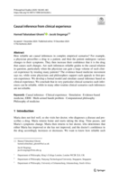 Causal inference from clinical experience