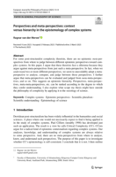 Perspectives and meta-perspectives: context versus hierarchy in the epistemology of complex systems