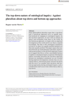 The top-down nature of ontological inquiry : Against pluralism about top-down and bottom-up approaches