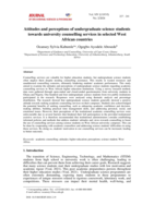 Attitudes and perceptions of undergraduate science students towards university counselling services in selected West African countries