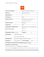 Monetary Theory A (Honours in econometrics/economics)