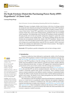 Do trade frictions distort the purchasing power parity (PPP) hypothesis? a closer look