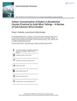 Indoor concentration of radon in residential houses proximal to gold mine tailings - A review of Sub-Saharan Africa studies