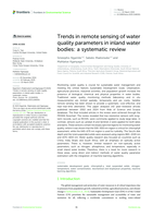Trends in remote sensing of water quality parameters in inland water bodies: a systematic review