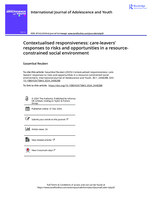 Contextualised responsiveness: care-leavers' responses to risks and opportunities in a resource-constrained social environment