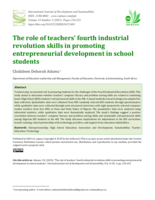 The role of teachers' fourth industrial revolution skills in promoting entrepreneurial development in school students